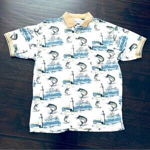 Michael Austin Men's Sailfish Island Vacation Classic Polo Shirt | Size: L